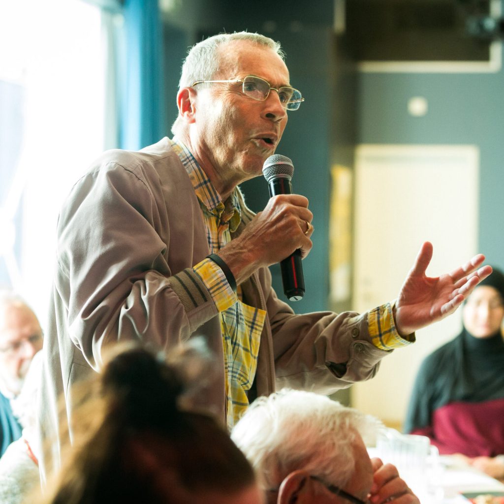 Jørgen Harboe ved Timbuktu Fondens arrangement "Communicating Worlds" 31. maj 2017. Foto: Jacob Crawfurd